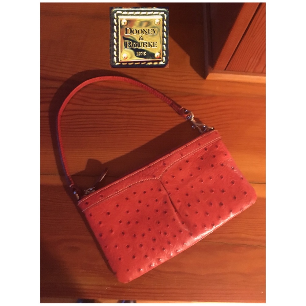 Vintage Dooney and Bourke Ostrich Print Wristlet
